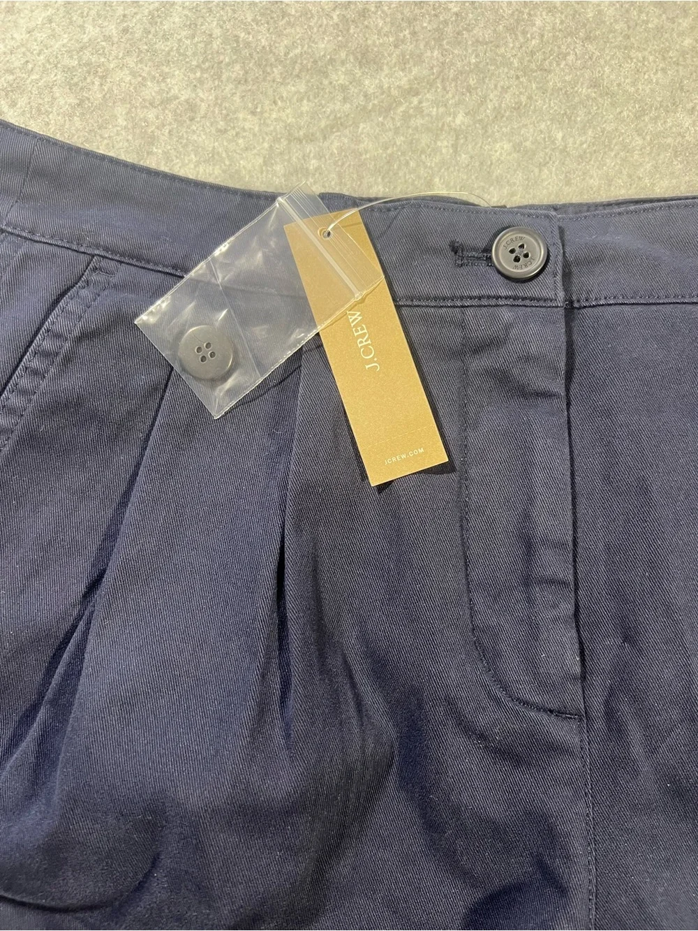 J. Crew Navy Pleated High-Waist Shorts
